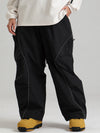 Pantalon de ski cargo ample et réfléchissant à bord lumineux Gsou Snow pour femme