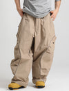Pantalon de ski cargo ample réfléchissant à bord lumineux Gsou Snow pour homme