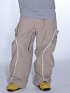 Pantalon de ski cargo ample et réfléchissant à bord lumineux Gsou Snow pour femme