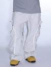 Pantalon de ski cargo ample et réfléchissant à bord lumineux Gsou Snow pour femme