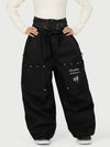 Pantalon de ski cargo utilitaire Camden Punk Rivet Street pour femme – Coupe ample et décontractée