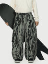 Pantalon de neige extra ample Wild Motion pour homme, avec poches cargo réfléchissantes.