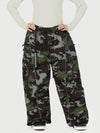 Pantalon de neige extra ample avec poches cargo réfléchissantes Wild Motion pour femme