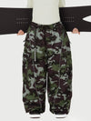 Pantalon de neige extra ample avec poches cargo réfléchissantes Wild Motion pour femme