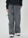 Pantalon de ski ample Prime Mountain pour femme avec deux poches cargo latérales