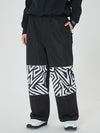 Pantalon de neige cargo Swaggy Knee pour femme avec empiècements graphiques réfléchissants