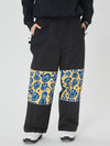 Pantalon de neige cargo Swaggy Knee pour femme avec empiècements graphiques réfléchissants