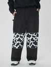Pantalon de neige cargo Swaggy Knee pour femme avec empiècements graphiques réfléchissants