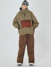 Veste bomber ample d'hiver pour femme avec poches cargo stylées et pantalon de snowboard