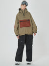Veste bomber ample d'hiver pour femme avec poches cargo stylées et pantalon de snowboard