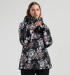 Veste de snowboard d'hiver imperméable à imprimé coloré SMN Mountain Freeze pour femme