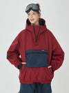 Veste bomber d'hiver ample pour femme, style snowboard, avec grande poche cargo.