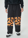 Pantalon de ski cargo Swaggy pour homme avec empiècements réfléchissants aux genoux