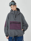 Veste bomber d'hiver ample pour femme, style snowboard, avec grande poche cargo.