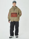 Veste bomber d'hiver ample pour homme avec poches cargo stylées et pantalon de snowboard