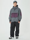 Veste bomber d'hiver ample pour homme avec poches cargo stylées et pantalon de snowboard