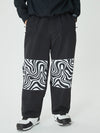 Pantalon de ski cargo Swaggy pour homme avec empiècements réfléchissants aux genoux