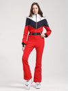 Combinaison de ski Gsou Snow Retro Color-Blocked Flare pour femme