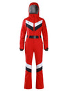Combinaison de ski Gsou Snow Retro à rayures en V pour femme