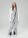 Salopette de ski Searipe pour femme, fermeture éclair oblique, col rond