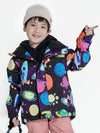 Veste de neige isolante d'hiver colorée pour fille (illustration vectorielle)