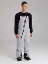 Salopette de ski Searipe pour homme, fermeture éclair oblique, col rond