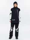 Veste de ski freestyle pour homme, ouverture diagonale haute performance, fermeture éclair intégrale