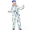 Combinaison de ski une pièce bleue magique et colorée pour enfants, imperméable et colorée.