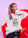 Sweat à capuche de snowboard Nandn x Hello Kitty pour femmes