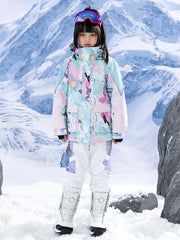 Combinaisons de ski pour filles à motif Arctic Queen et bandes réfléchissantes