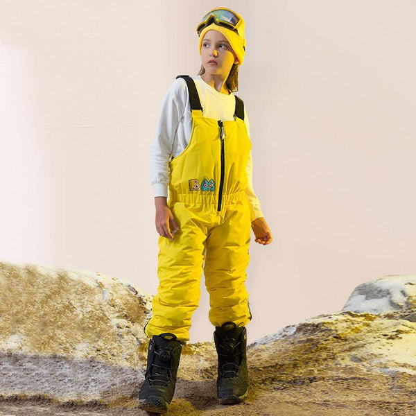 Pantalon de ski pour bébé fille, salopette de neige, idéal pour les activités hivernales en montagne.