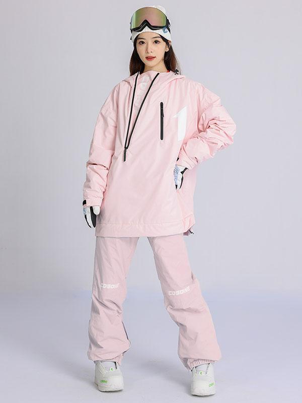 Combinaisons de ski Cosone Oblique Zipper pour femmes, modèle n° 1, couleur unie