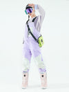 Salopettes de ski réfléchissantes Vector Winter Invitation pour femmes