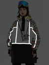 Anorak d'hiver unisexe réfléchissant et coloré pour femme, style Vector