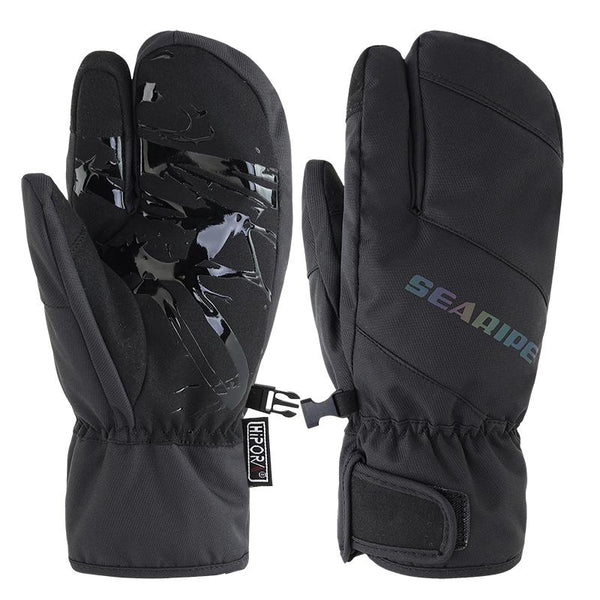 Gants de ski et de snowboard Searipe Competitor pour hommes, en cuir et Kevlar avec paume.
