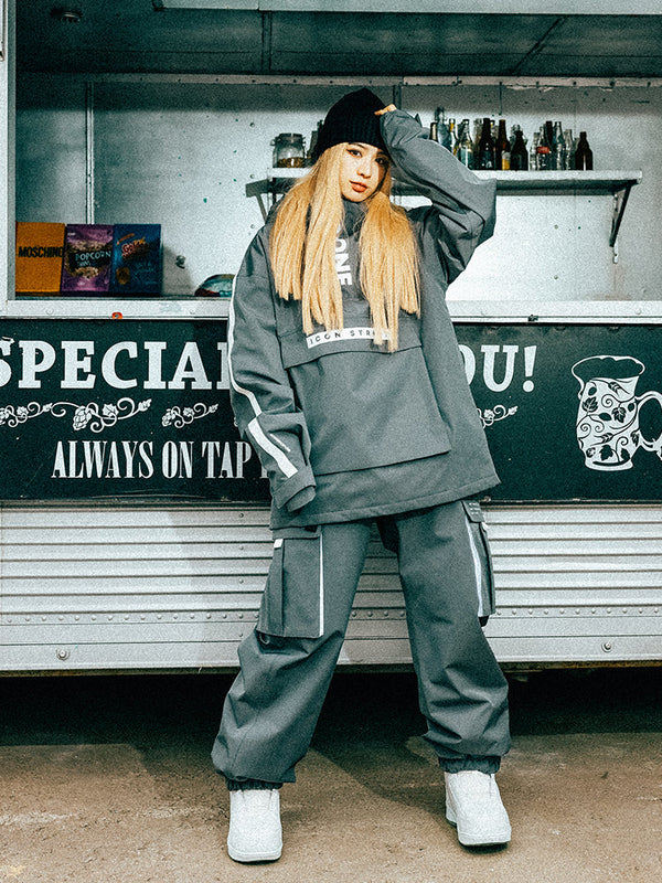 Combinaisons de snowboard Cosone Urban Groove pour femmes, style hip-hop urbain