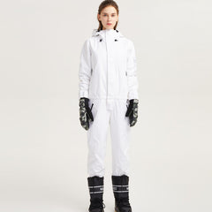 Combinaisons de ski une pièce blanches Northfeel Hygge pour femmes
