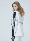 Veste de ski Arctic Queen Winter Guide Stripe pour femme avec smocks réfléchissants