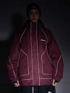 Veste de ski réfléchissante All Weather Mountain Chill pour femme – Ski nocturne et snowboard