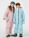 Combinaisons de ski imperméables une pièce unisexes pour enfants, style explorateur de montagne