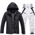 Ensemble veste et pantalon de ski isolés pour homme, idéal pour la montagne.