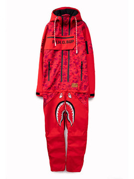Combinaisons de snowboard monopièces PINGUP P-40 Fighter & Shark pour femmes