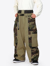 Pantalon de neige extra ample Wild Motion pour homme, à blocs de couleurs réfléchissants.