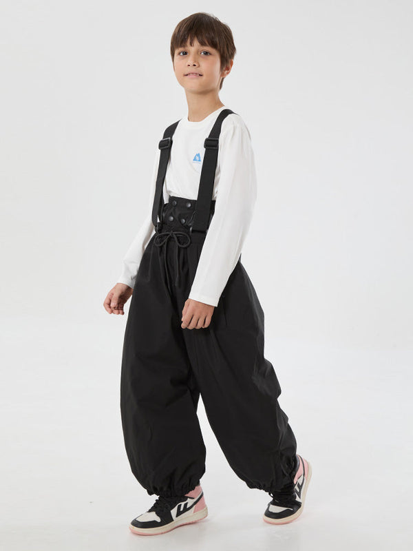 Salopette imperméable Snow Hopper unisexe pour enfant, pantalon de neige ample