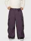 Pantalon de ski cargo utilitaire réfléchissant Camden Punk pour homme – Coupe ample et décontractée