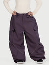 Pantalon de ski cargo utilitaire réfléchissant Camden Punk pour femme – Coupe ample et décontractée