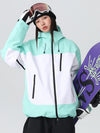 Veste de ski ample Searipe rétro à blocs de couleur pour femme