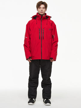 Combinaisons de ski thermiques coupe-vent pour hommes, avec salopette, idéales pour la montagne hors-piste.
