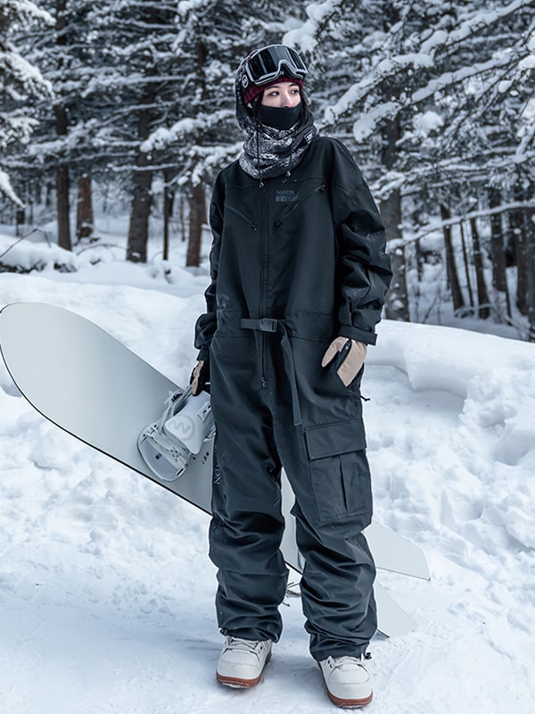 Combinaison de ski cargo ample Nandn Mountain pour femme