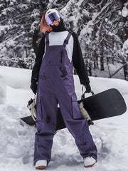 Salopette de snowboard imperméable ample Nandn SnowSlope pour femmes